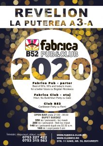 Petrecere revelion 2020 Club B52 Fabrica
